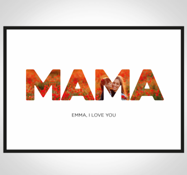 Poster salón mamá, te amo - TenVinilo
