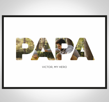 Poster salón papá mi héroe - TenVinilo