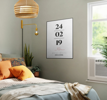 Poster con nombre coordenadas del amor - TenVinilo