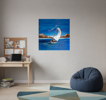 Poster salón barcos de vela en lienzo - TenVinilo