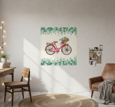 Poster salón bicicleta vintage rústica - TenVinilo