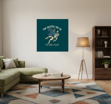 Poster salón cuanto más profundo vayas - TenVinilo