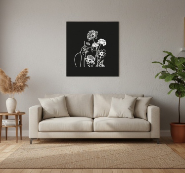 Poster salón diseño floral minimalista femenino - TenVinilo