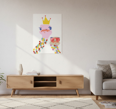 Poster salón estilo artístico de avestruces coloridos - TenVinilo
