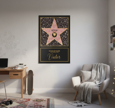 Poster salón estrella del personalizado - TenVinilo