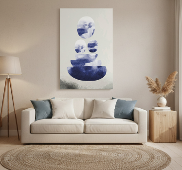 Poster salón formularios de equilibrio azul - TenVinilo