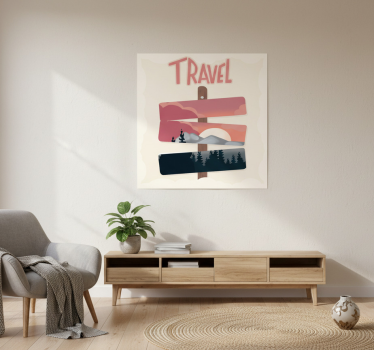 Poster salón ilustración de señales de tráfico - TenVinilo