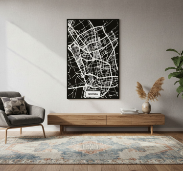 Poster salón mapa topográfico de murcia - TenVinilo