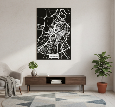 Poster salón mapa topográfico de valladolid - TenVinilo
