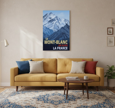 Poster salón estilo retro mont-blanc - TenVinilo