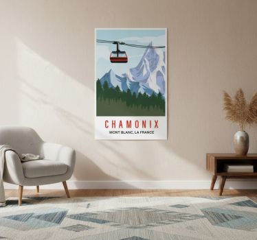 Poster salón montaña chamonix - TenVinilo