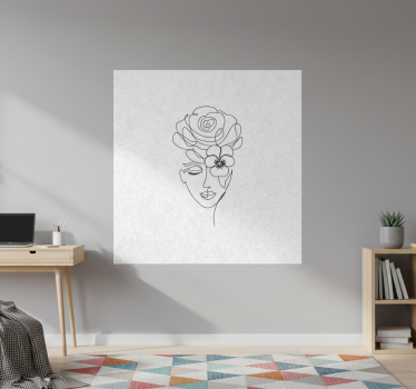 Poster salón mujer minimalista sin rostro - TenVinilo