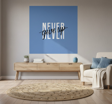 Poster salón nunca te rindas - TenVinilo
