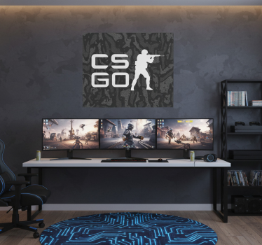Poster videojuego diseño cs go - TenVinilo