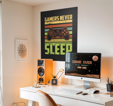 Poster videojuego diseño retro - TenVinilo