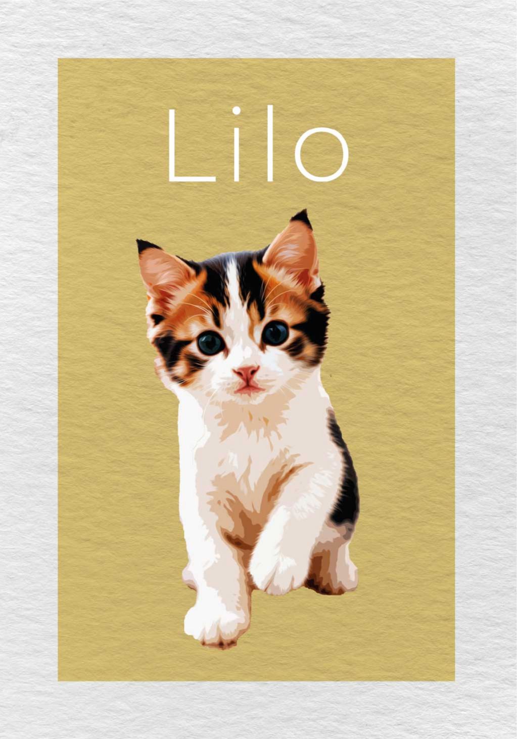 Poster animales efecto de dibujo personalizado - TenVinilo