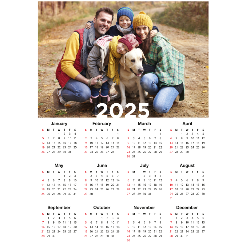 Poster con nombre calendario 2025 - TenVinilo