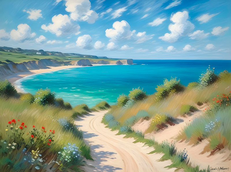 Poster paisajes hermosa vista al mar - TenVinilo