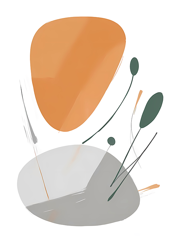 Poster abstracto desorden artístico - TenVinilo