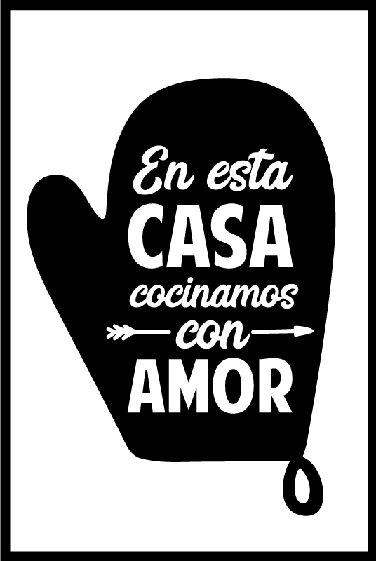 Poster cocina con frases de amor a la cocina - TenVinilo