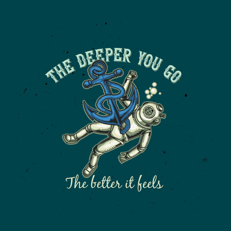 Poster salón cuanto más profundo vayas - TenVinilo