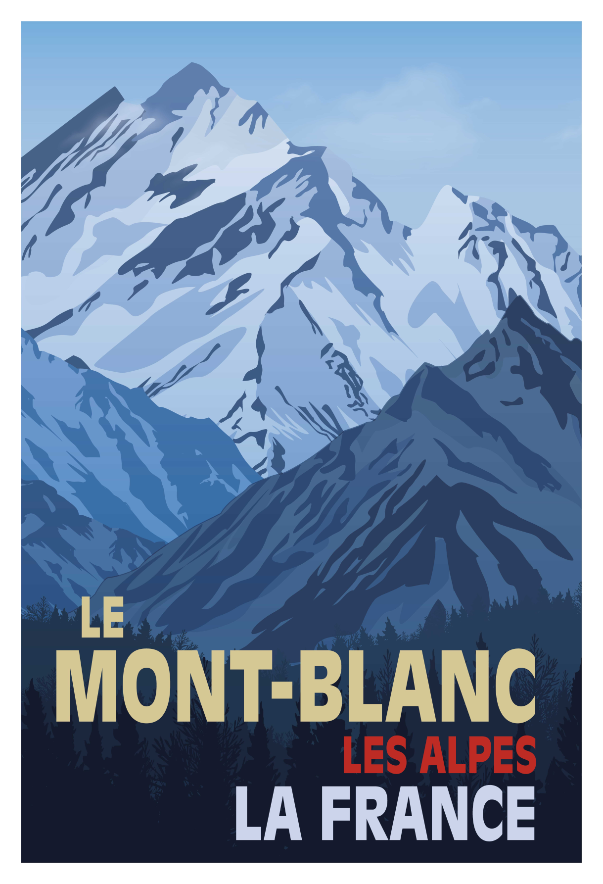 Poster salón estilo retro mont-blanc - TenVinilo