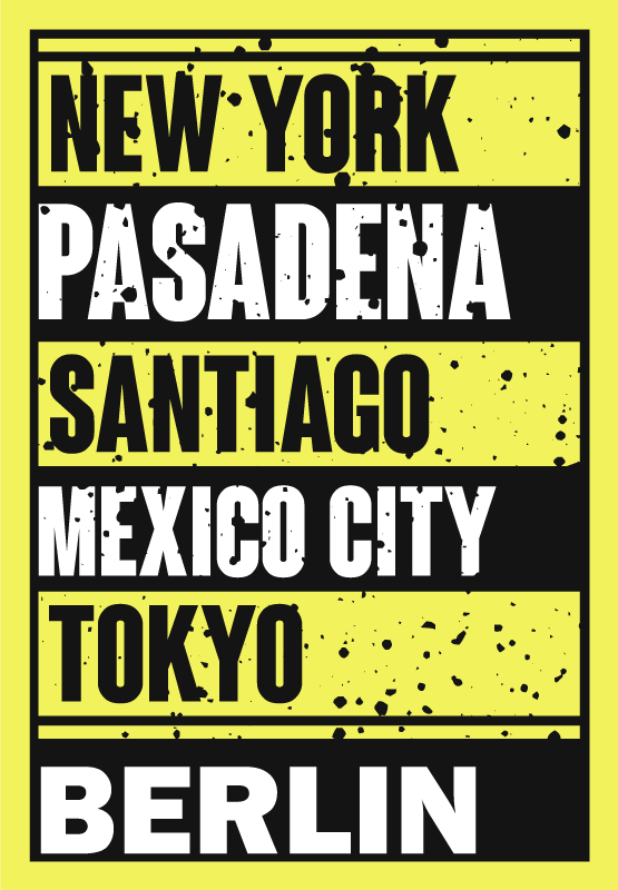 Poster con frases texto sobre ciudades - TenVinilo