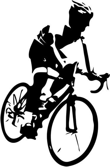 Poster ciclismo vinilo ciclista de montaña - TenVinilo