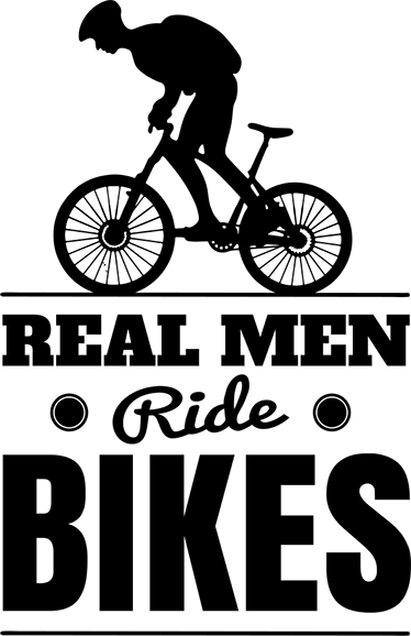 Poster ciclismo los verdaderos hombres montan en bici - TenVinilo