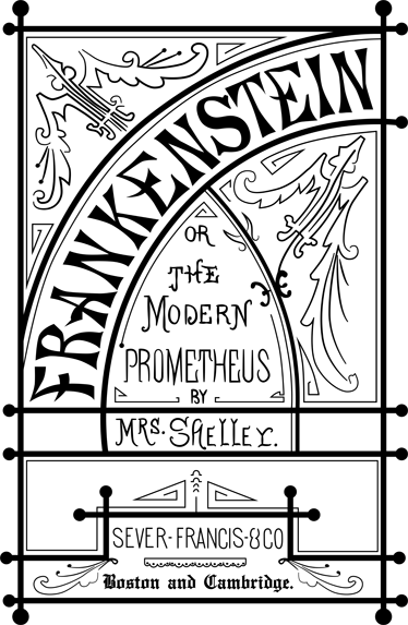 Poster vintage vinilo decorativo frankenstein libro - TenVinilo