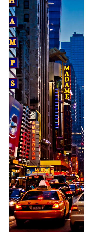 Poster paisajes vinilo decorativo nevera times square - TenVinilo