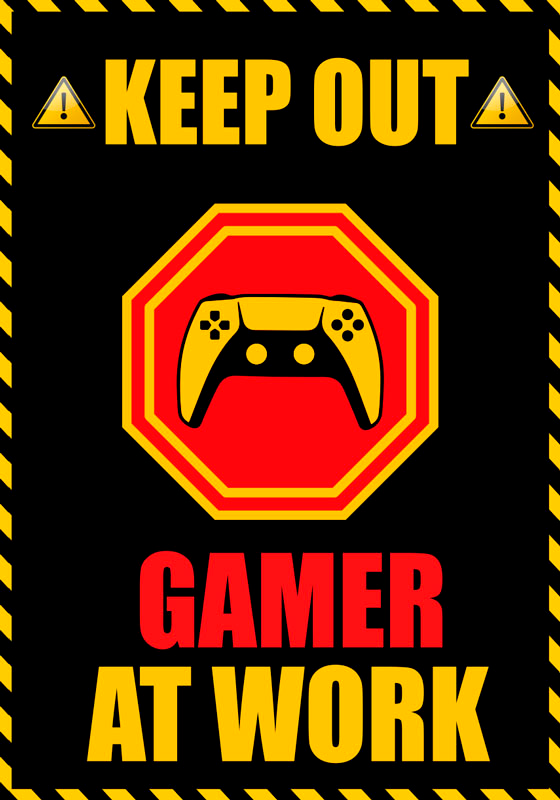 Poster videojuego gamer en acción - TenVinilo