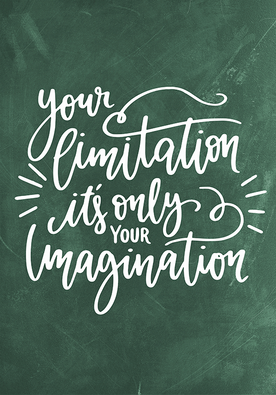 Poster con frases la imaginación lo es todo - TenVinilo
