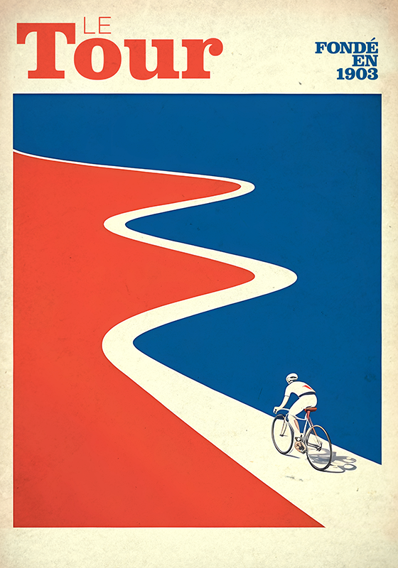 Poster ciclismo vintage tour de francia - TenVinilo
