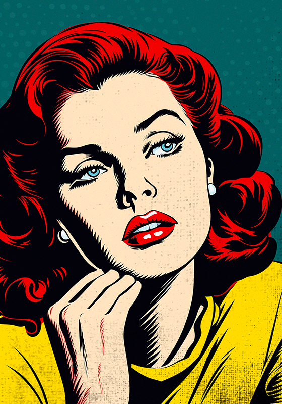 Poster arte mujer hermosa clásica - TenVinilo