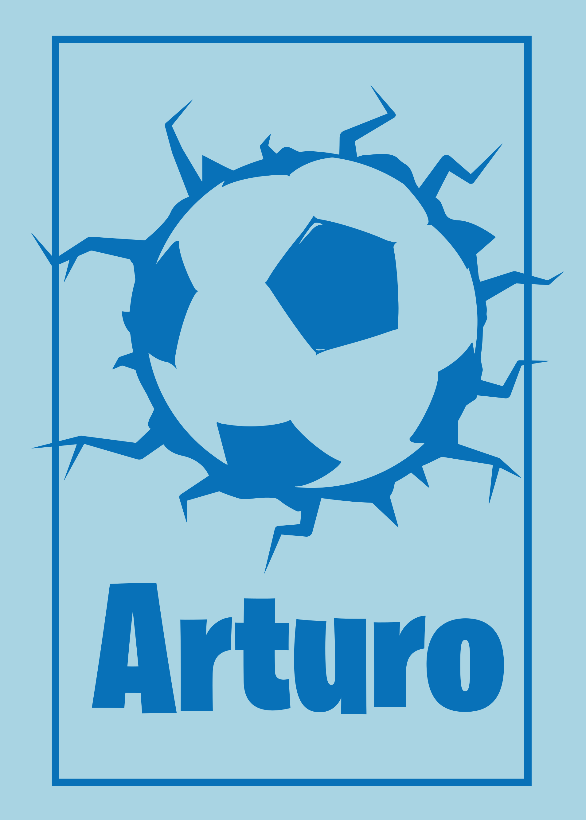 Poster fútbol pared rompedora de balón - TenVinilo