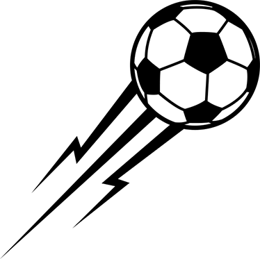 Poster fútbol vinilo decorativo balón relámpago - TenVinilo
