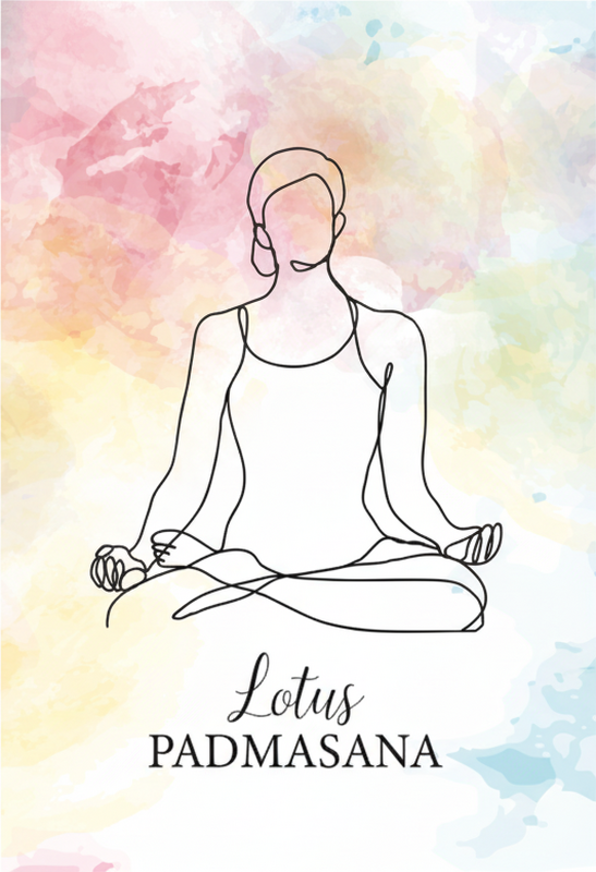 Poster zen figura de meditación en línea - TenVinilo
