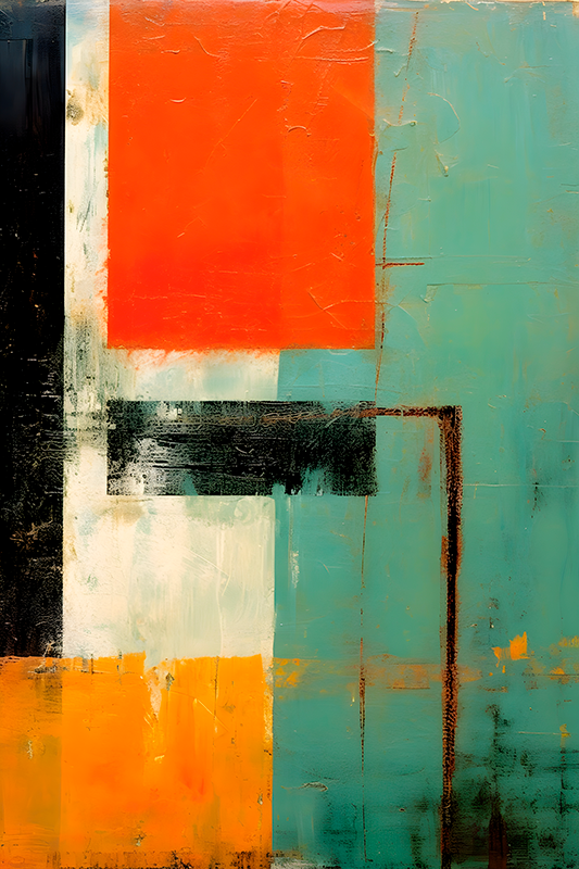 Poster arte rectángulos expresionistas - TenVinilo