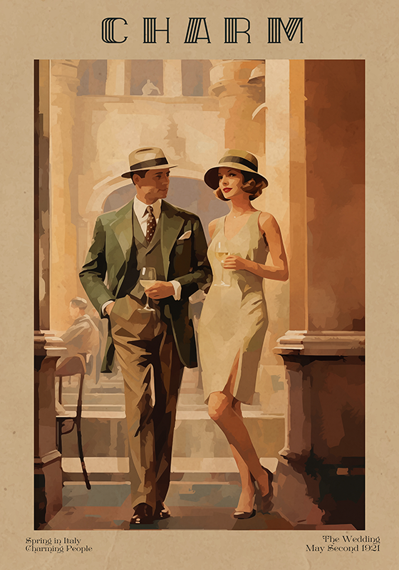 Poster Art Déco revista de encanto - TenVinilo