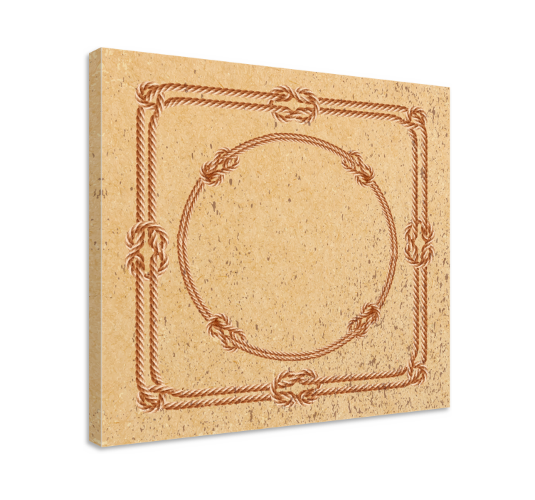 Cuadro figuras geométricas relieve del marco de cuerda - TenVinilo