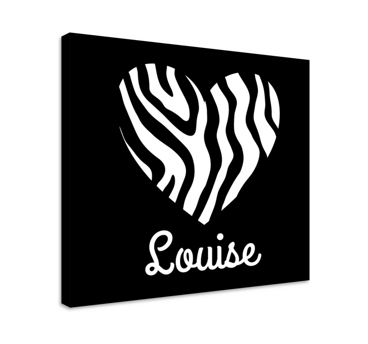 Cuadro frase corazón con nombre - TenVinilo