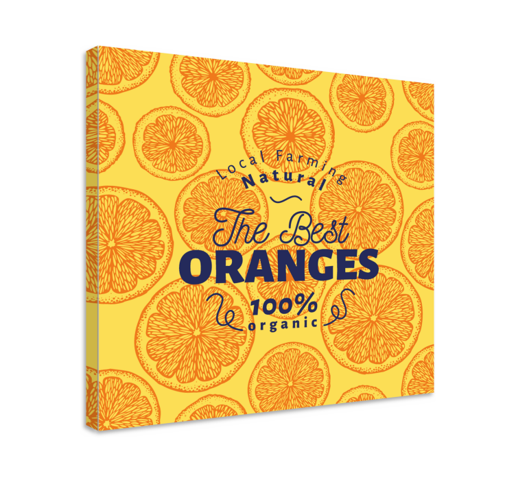 Cuadro bodegones ilustración de naranjas frescas - TenVinilo
