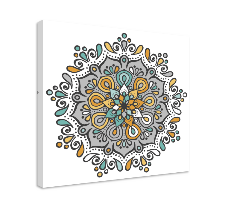 Cuadros mandala con forma floral - TenVinilo