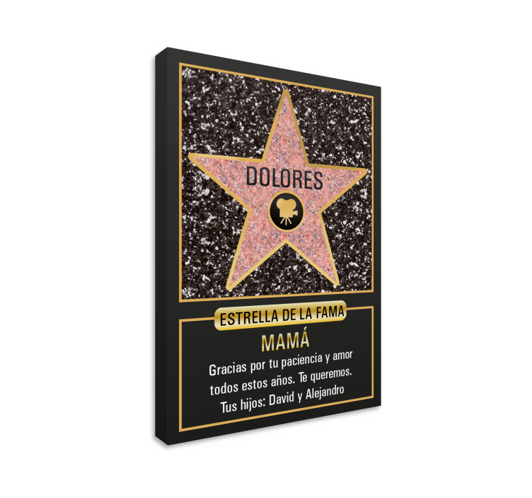 Cuadro para el día de la madre Mamá estrella de hollywood - TenVinilo