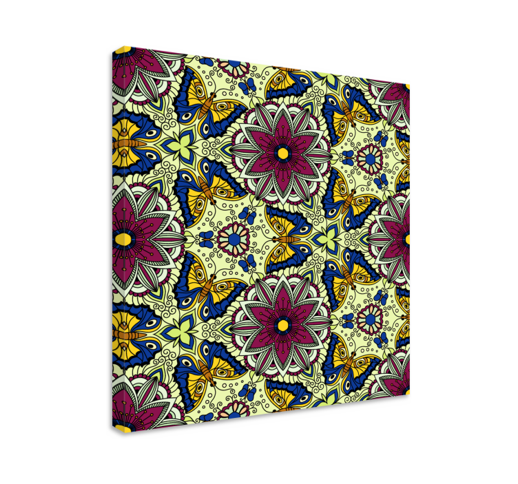 Cuadro moderno Mosaico de mariposas de colores - TenVinilo