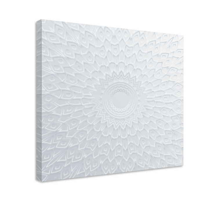 Cuadro moderno Mandala blanco 3d - TenVinilo