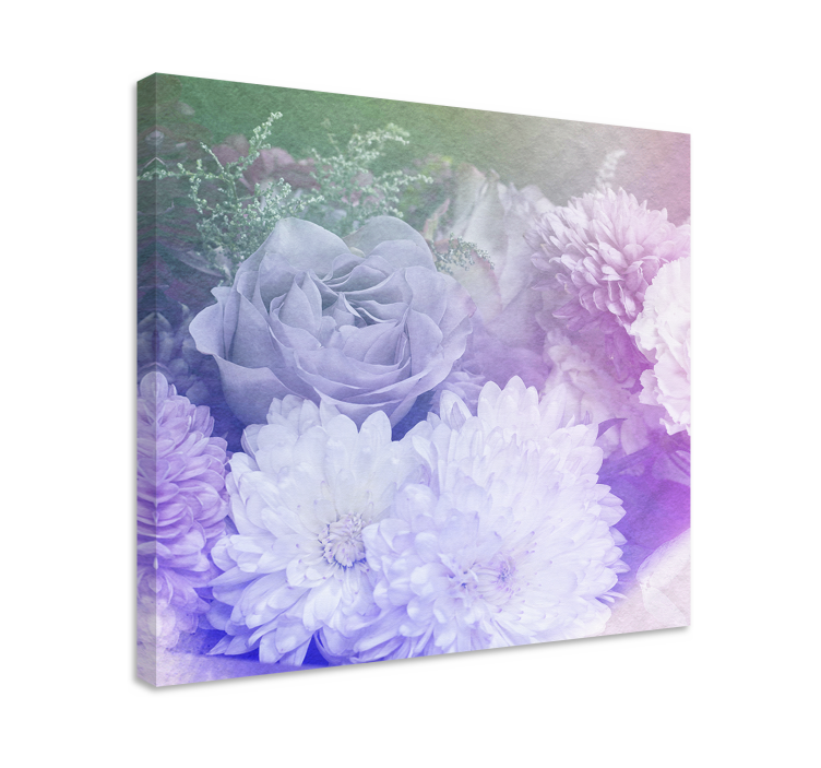 Cuadro de flores arreglo floral suave - TenVinilo
