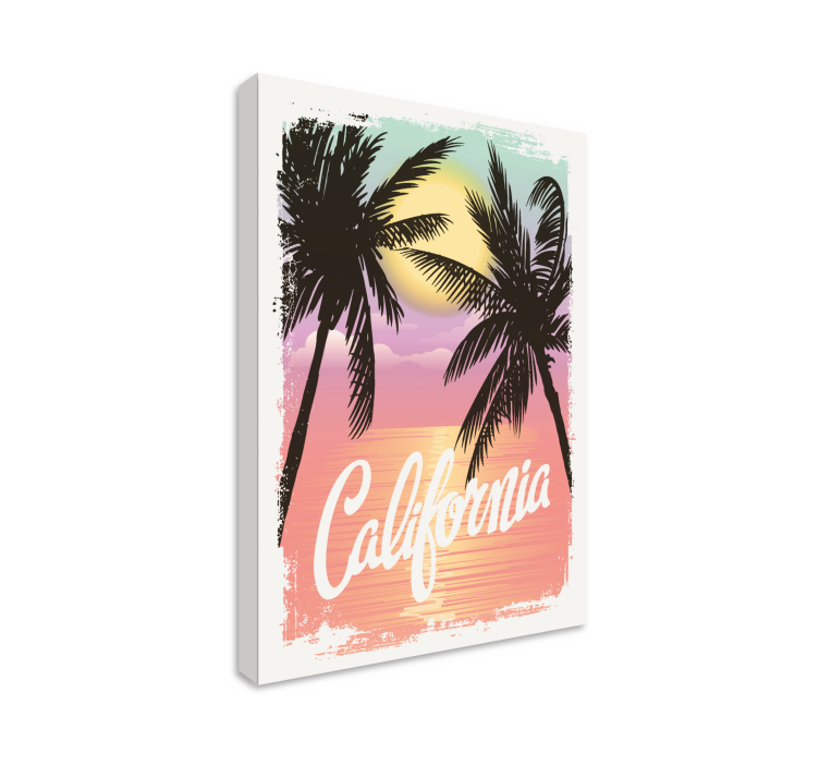 Cuadro ciudades atardecer californiano - TenVinilo