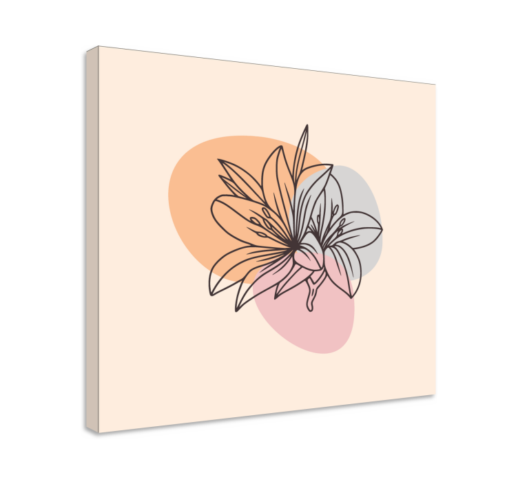 Cuadro de flores Par de flores minimalistas - TenVinilo